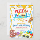 Invitation à une fête d'anniversaire Pizza et Pisc (Devant)