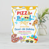 Invitation à une fête d'anniversaire Pizza et Pisc (Debout devant)