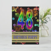 Invitation à une fête d'anniversaire pour 48 ans a (Debout devant)