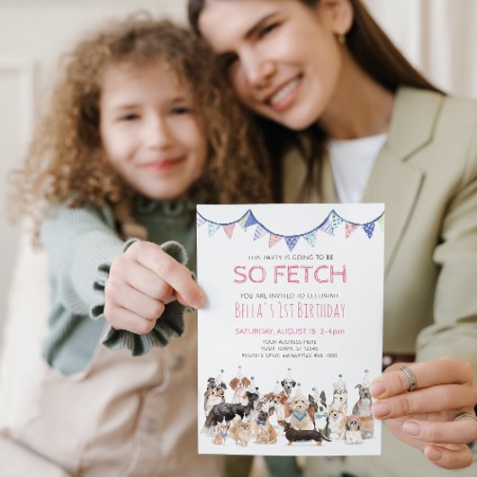Invitation à une fête d'anniversaire pour chiot So