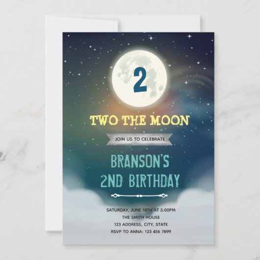 Invitation à une fête d'anniversaire pour deux sur (Devant)