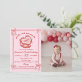 Invitation à une fête d'anniversaire pour fille :  (Debout devant)