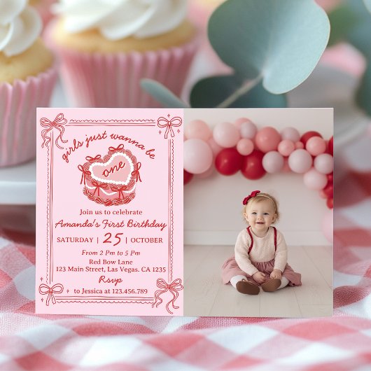 Invitation à une fête d'anniversaire pour fille : 