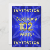 Invitation à une fête d'anniversaire pour les 102 (Devant)