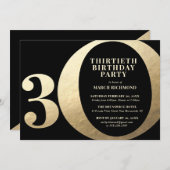Invitation à une fête d'anniversaire pour les 30 a (Devant / Derrière)