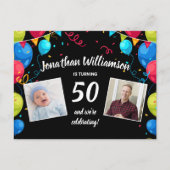 Invitation à une fête d'anniversaire pour les 50 a (Devant)