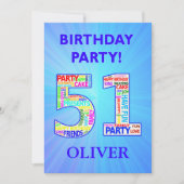 Invitation à une fête d'anniversaire pour les 51 a (Devant)