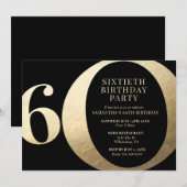Invitation à une fête d'anniversaire pour les 60 a (Devant / Derrière)