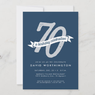 Invitation à une fête d'anniversaire pour les 70 a