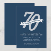 Invitation à une fête d'anniversaire pour les 70 a (Devant / Derrière)