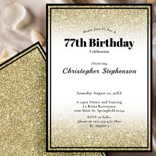Invitation à une fête d'anniversaire pour les 77 a