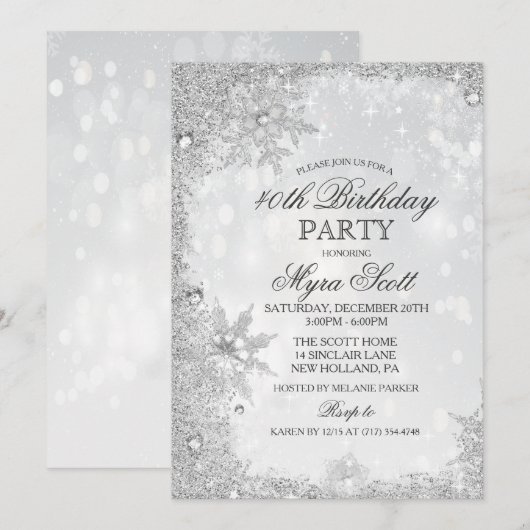Invitation à une fête d'anniversaire pour les vaca (Devant / Derrière)