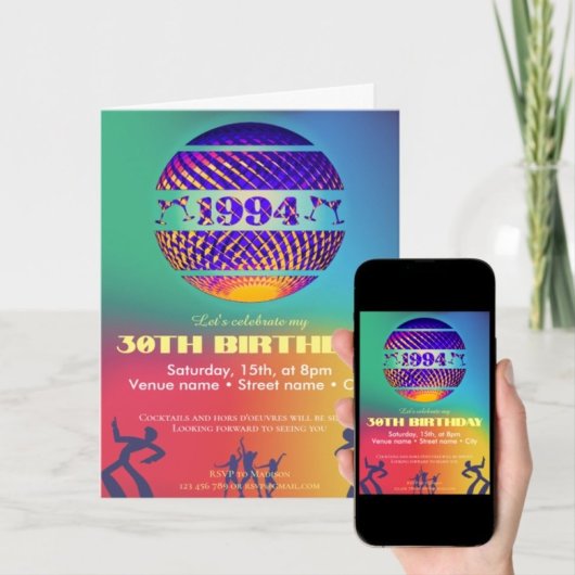 Invitation à une fête d'anniversaire pour mes 30 a