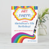 Invitation à une fête d'anniversaire pour peindre (Debout devant)