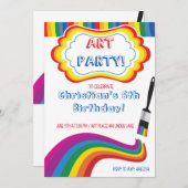 Invitation à une fête d'anniversaire pour peindre (Devant / Derrière)