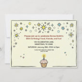 Invitation à une fête d'anniversaire pour senior (Dos)