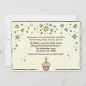 Invitation à une fête d'anniversaire pour senior (Dos)