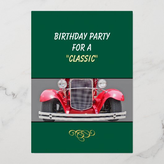 Invitation à une fête d'anniversaire pour un Class (Recto)