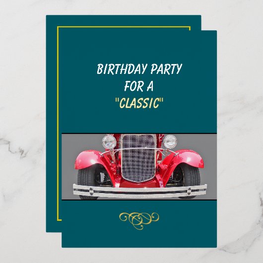 Invitation à une fête d'anniversaire pour un Class (Recto/Verso)