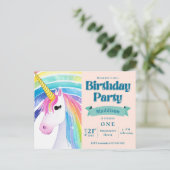 Invitation à une fête d'anniversaire Rainbow Kids  (Debout devant)