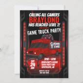 Invitation à une fête d'anniversaire Red Game Truc (Devant)