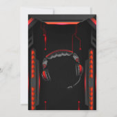 Invitation à une fête d'anniversaire Red Game Truc (Dos)