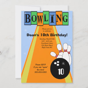 Invitation à une fête d'anniversaire rétro bleue e