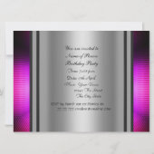 Invitation à une fête d'anniversaire rétro disco (Dos)