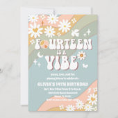 Invitation à une fête d'anniversaire rétro pour le (Devant)