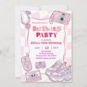 Invitation à une fête d'anniversaire rétro Y2k (Devant)