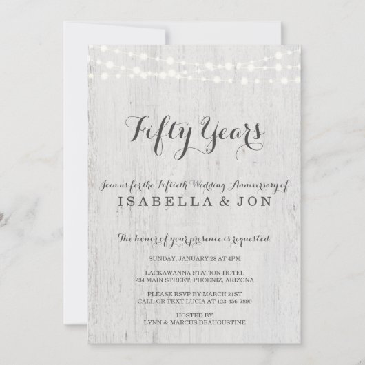 Invitation à une fête d'anniversaire | Romantique  (Devant)