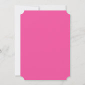 INVITATION À UNE FÊTE D'ANNIVERSAIRE ROSE (Dos)