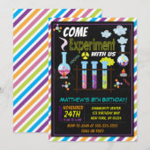 Invitation à une fête d'anniversaire scientifique (Devant / Derrière)