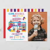 Invitation à une fête d'anniversaire Soft Play Bou (Devant / Derrière)