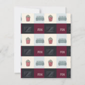 Invitation à une fête d'anniversaire soirée cinéma (Dos)