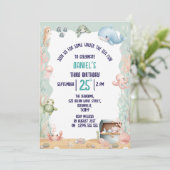 Invitation à une fête d'anniversaire sous la mer (Debout devant)
