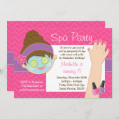 Invitation à une fête d'anniversaire Spa (Devant / Derrière)