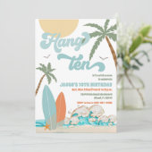 Invitation à une fête d'anniversaire sur la plage (Debout devant)