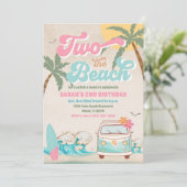Invitation à une fête d'anniversaire sur la plage (Debout devant)