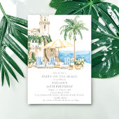 Invitation à une fête d'anniversaire sur la plage