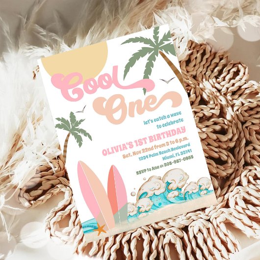Invitation à une fête d'anniversaire sur la plage