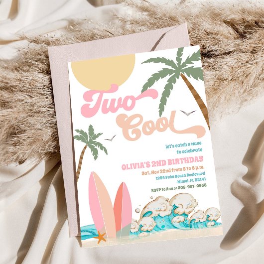 Invitation à une fête d'anniversaire sur la plage