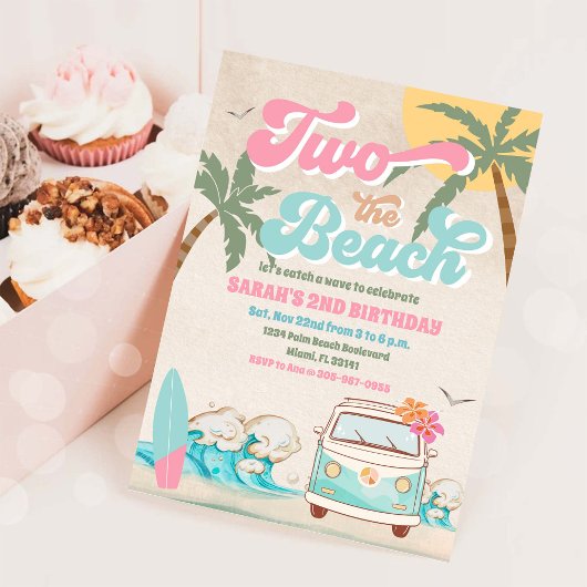 Invitation à une fête d'anniversaire sur la plage