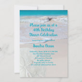 Invitation à une fête d'anniversaire sur la plage (Devant)