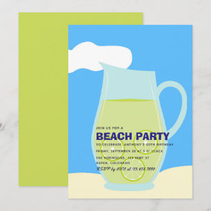 Invitation à une fête d'anniversaire sur la plage 