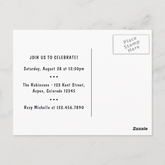 Invitation à une fête d'anniversaire sur le thème (Dos)