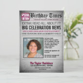 Invitation à une fête d'anniversaire sur le thème (Debout devant)