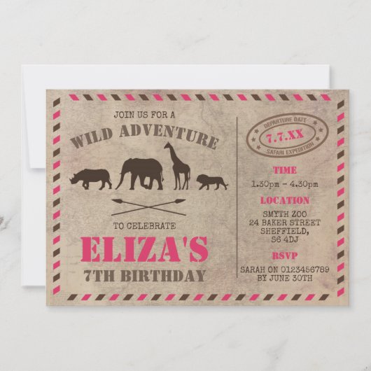 Invitation à une fête d'anniversaire sur le thème  (Devant)