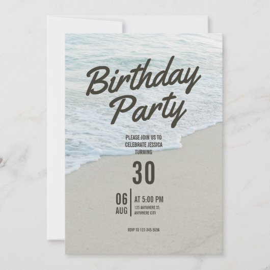 Invitation à une fête d'anniversaire sur le thème (Devant)