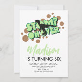 Invitation à une fête d'anniversaire sur le thème (Devant)